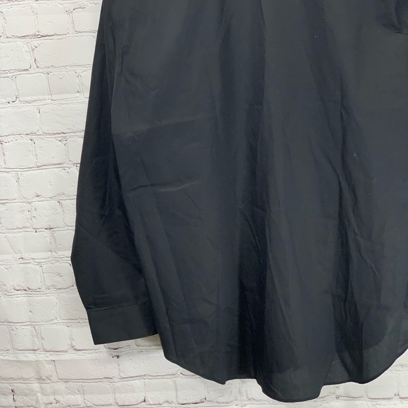 Calvin Klein Black Solid Slim Fit Dress Shirt - Picture 9 of 11